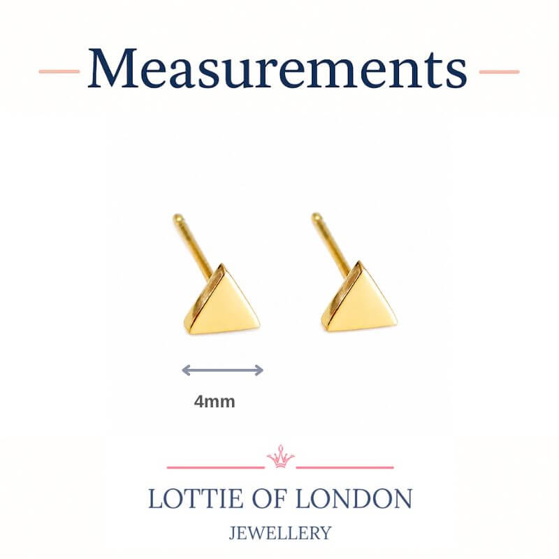 Gold Triangle Stud Earrings | Minimal Gold Studs