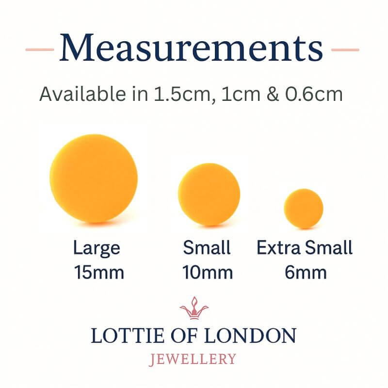 Bright Yellow Stud Earrings for Women | Minimalist Clay Jewellery