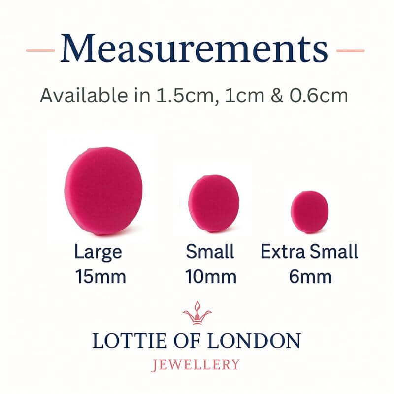 Cerise Pink Clay Stud Earrings – Minimalist Handmade Jewellery