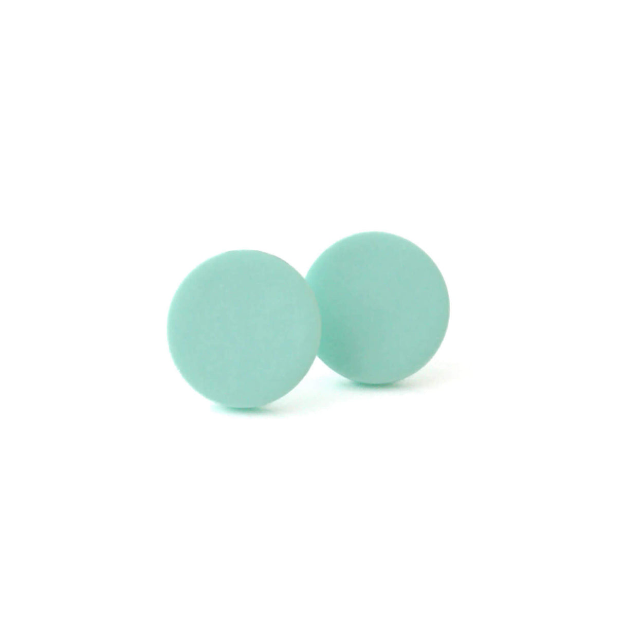 Mint Green Stud Earrings | Minimalist Clay Jewellery
