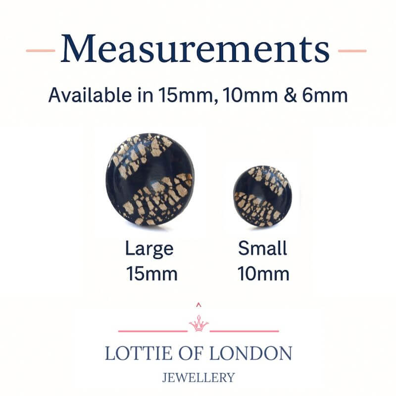 Navy and Gold Stud Earrings for Women | Mix & Match - Lottie Of London Jewellery