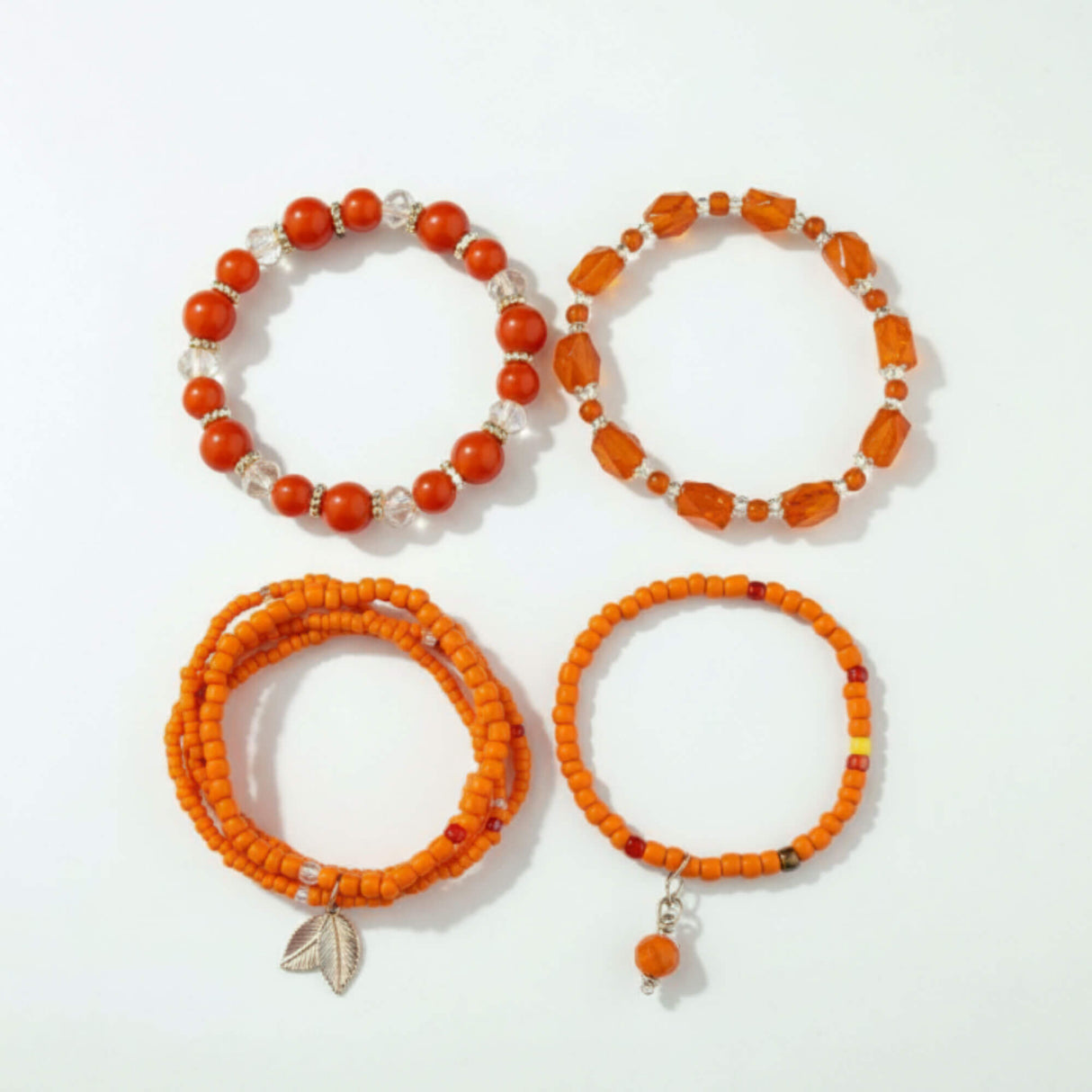 Orange stacking bracelet at lottie of london uk