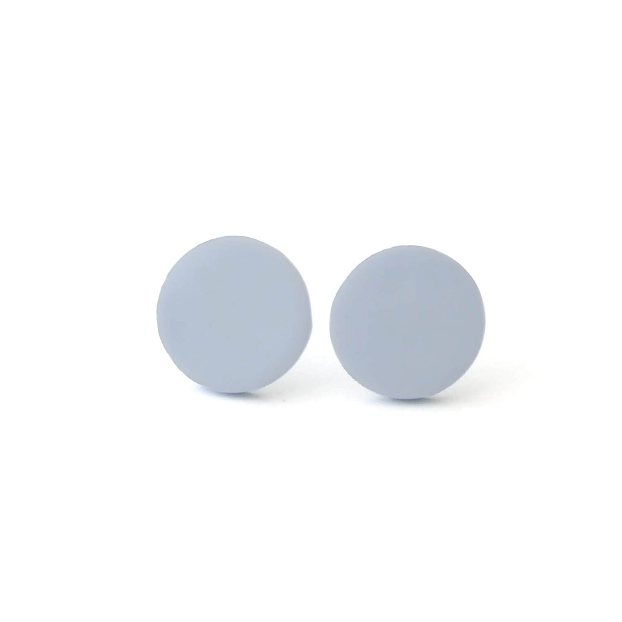 Small Pale Blue Clay Stud Earrings – everyday wear Handmade Jewellery - Lottie Of London Jewellery