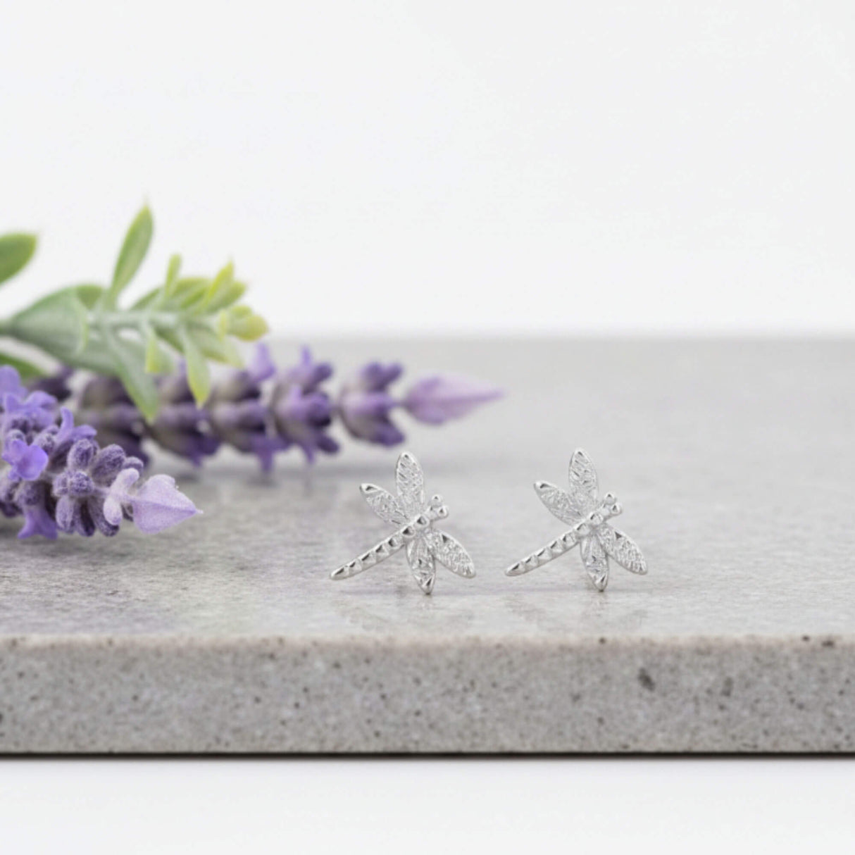 Dragonfly Stud Earrings for Women in Silver