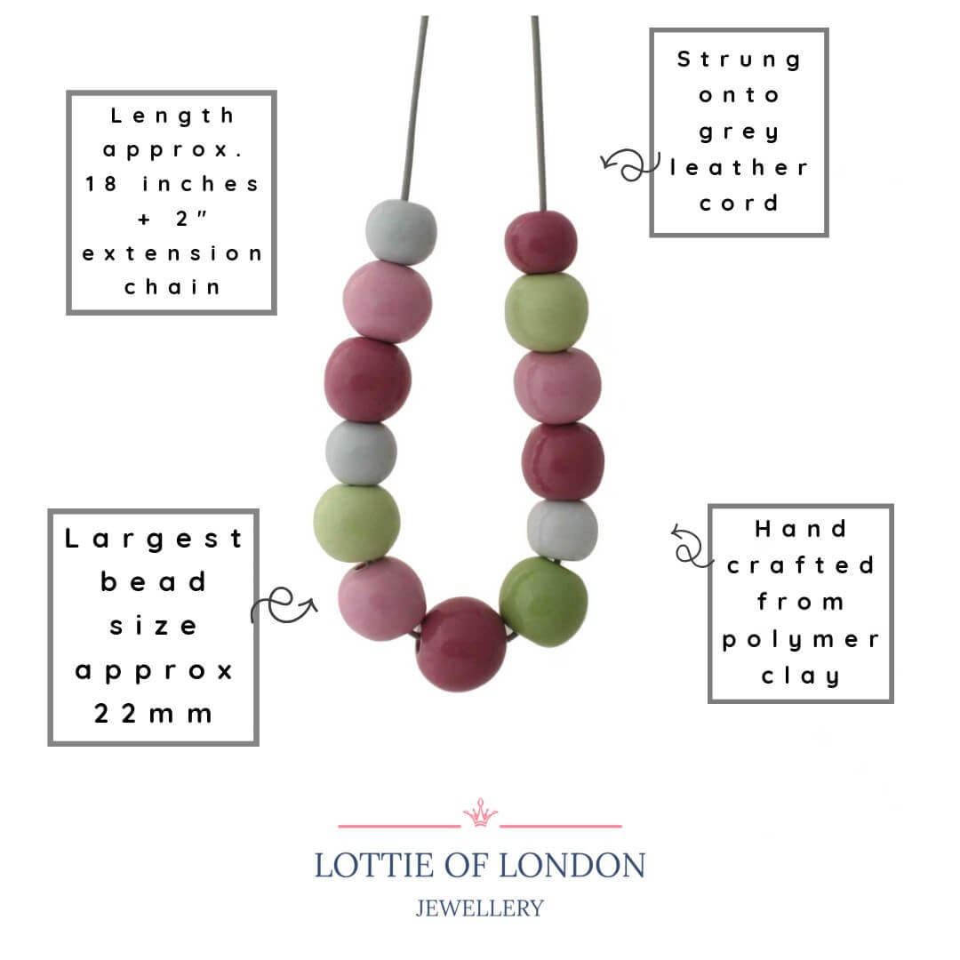 Chunky Statement Necklace for Women in Pink