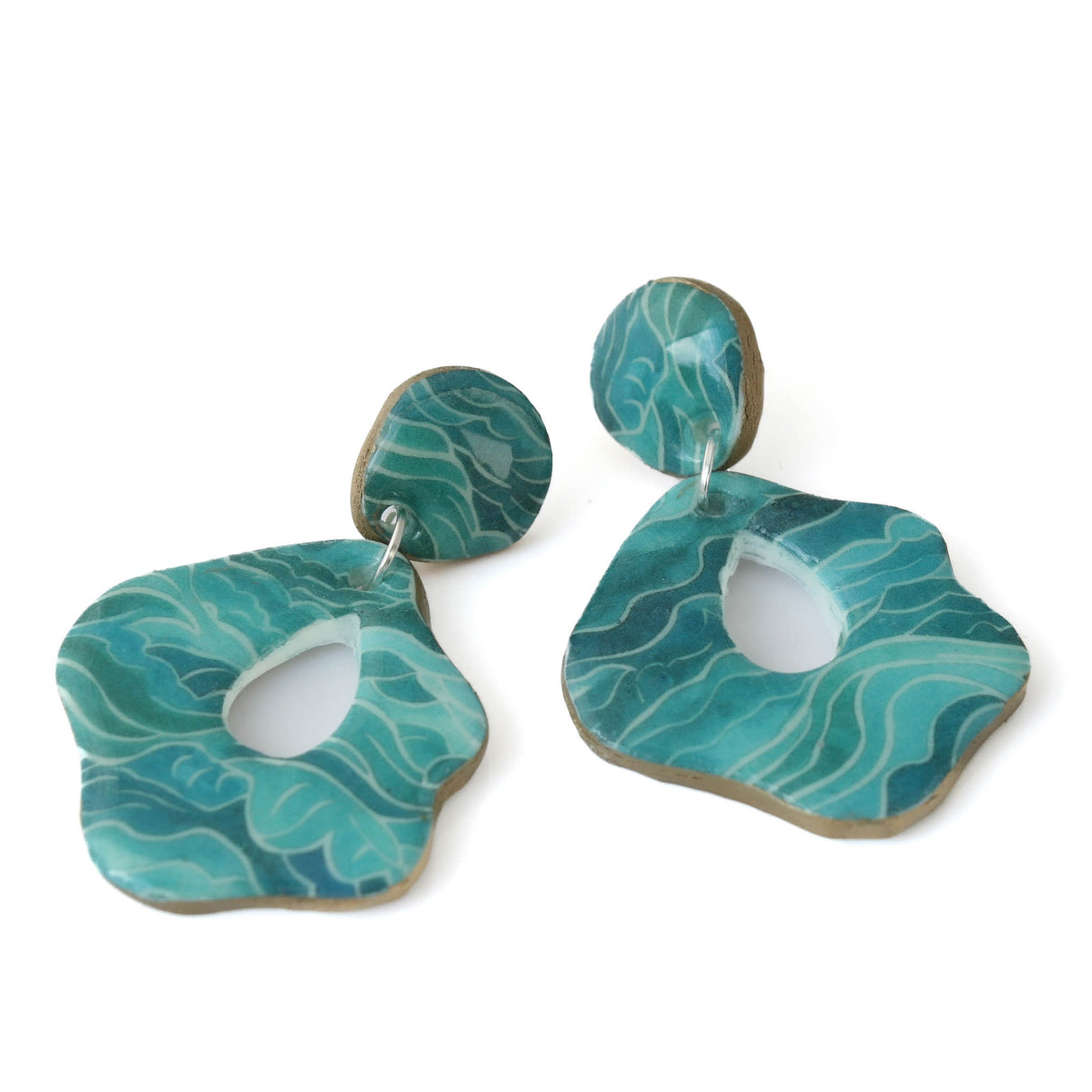 Blue Wave Drop Earrings for Women | Limited Edition Statement Jewellery