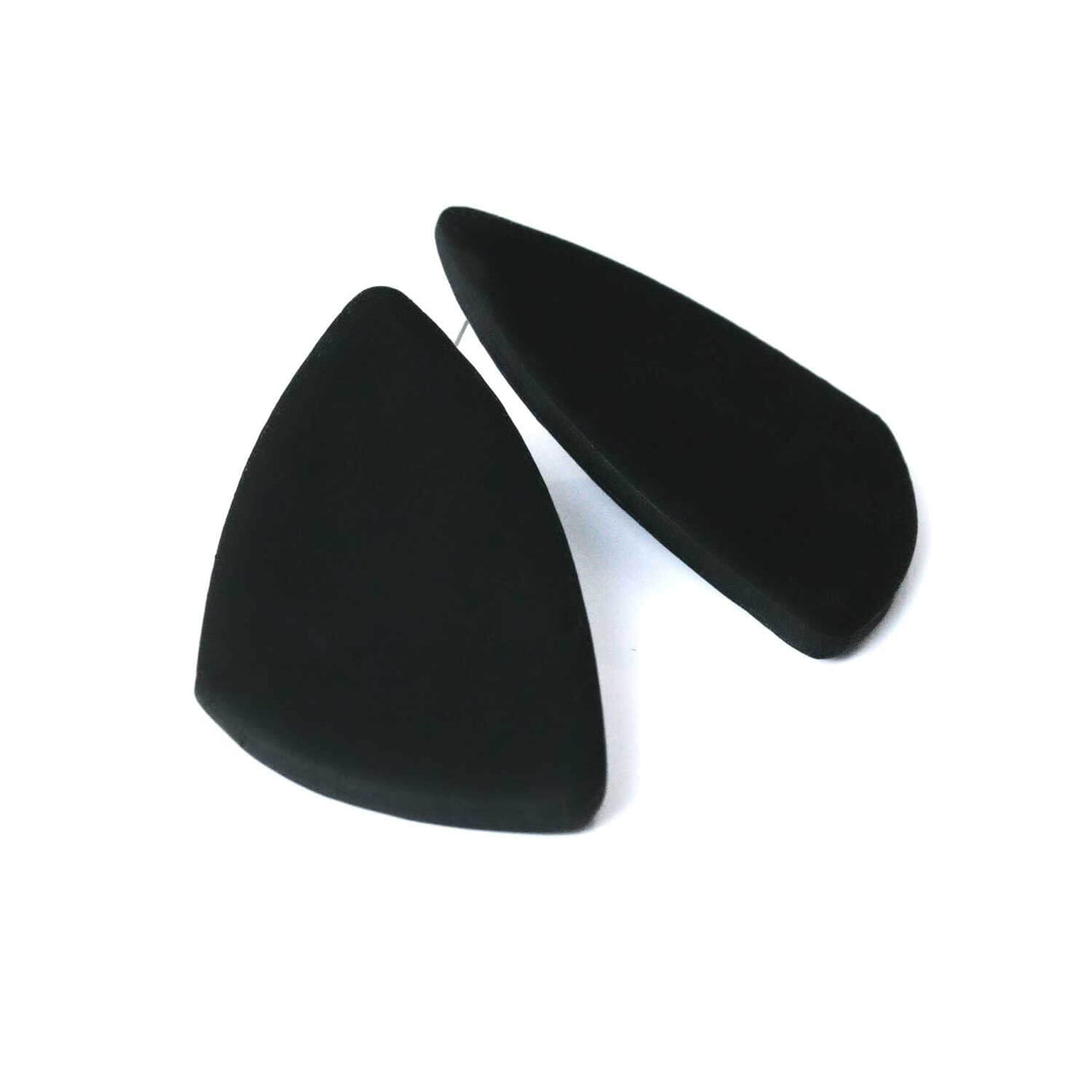 Black Geometric Statement Stud Earrings for Women