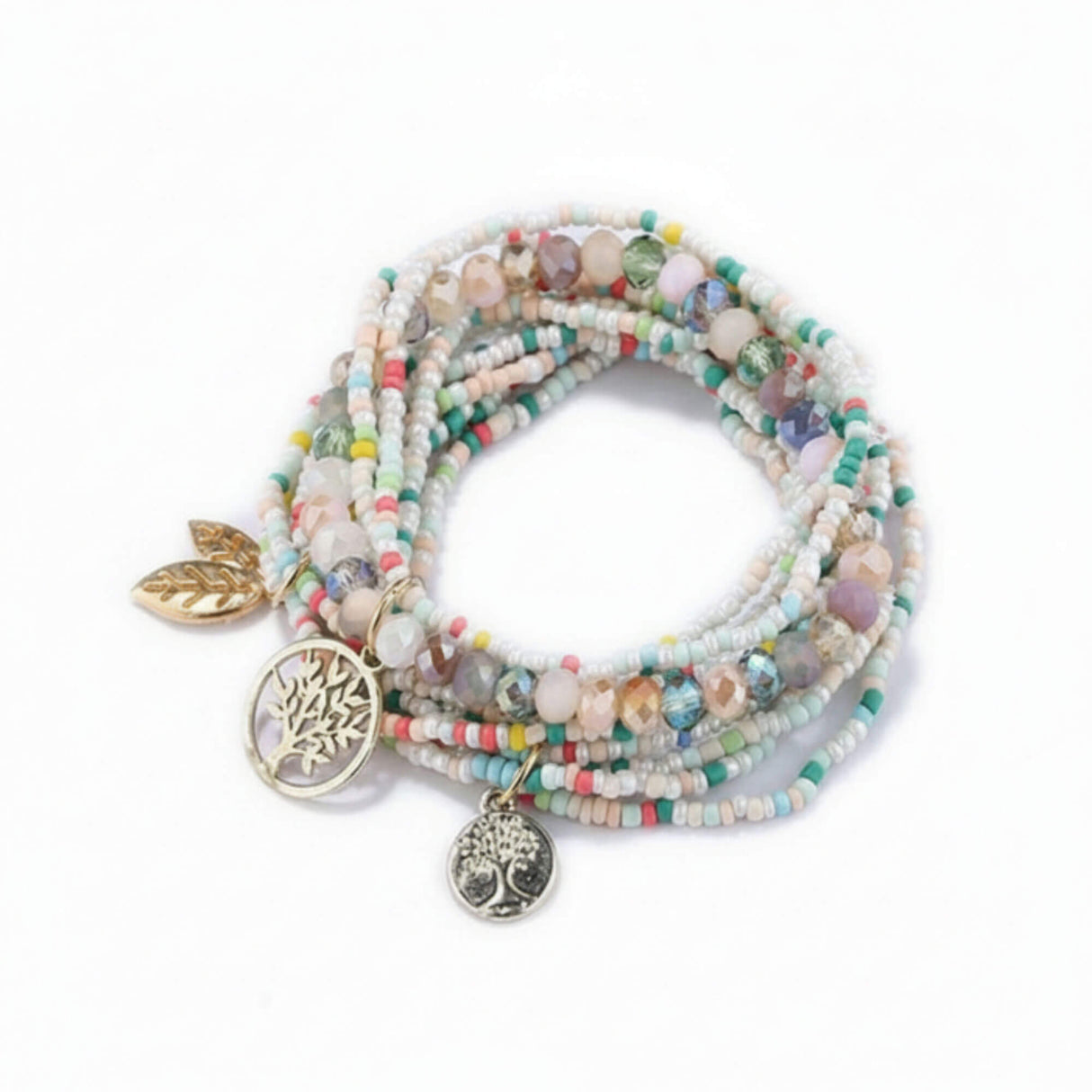 white pastel bracelet stack at Lottie of London