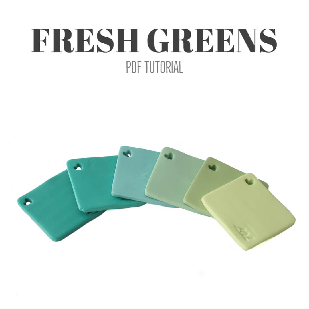 Polymer clay tutorials for colour mixing | Green Colour Palette