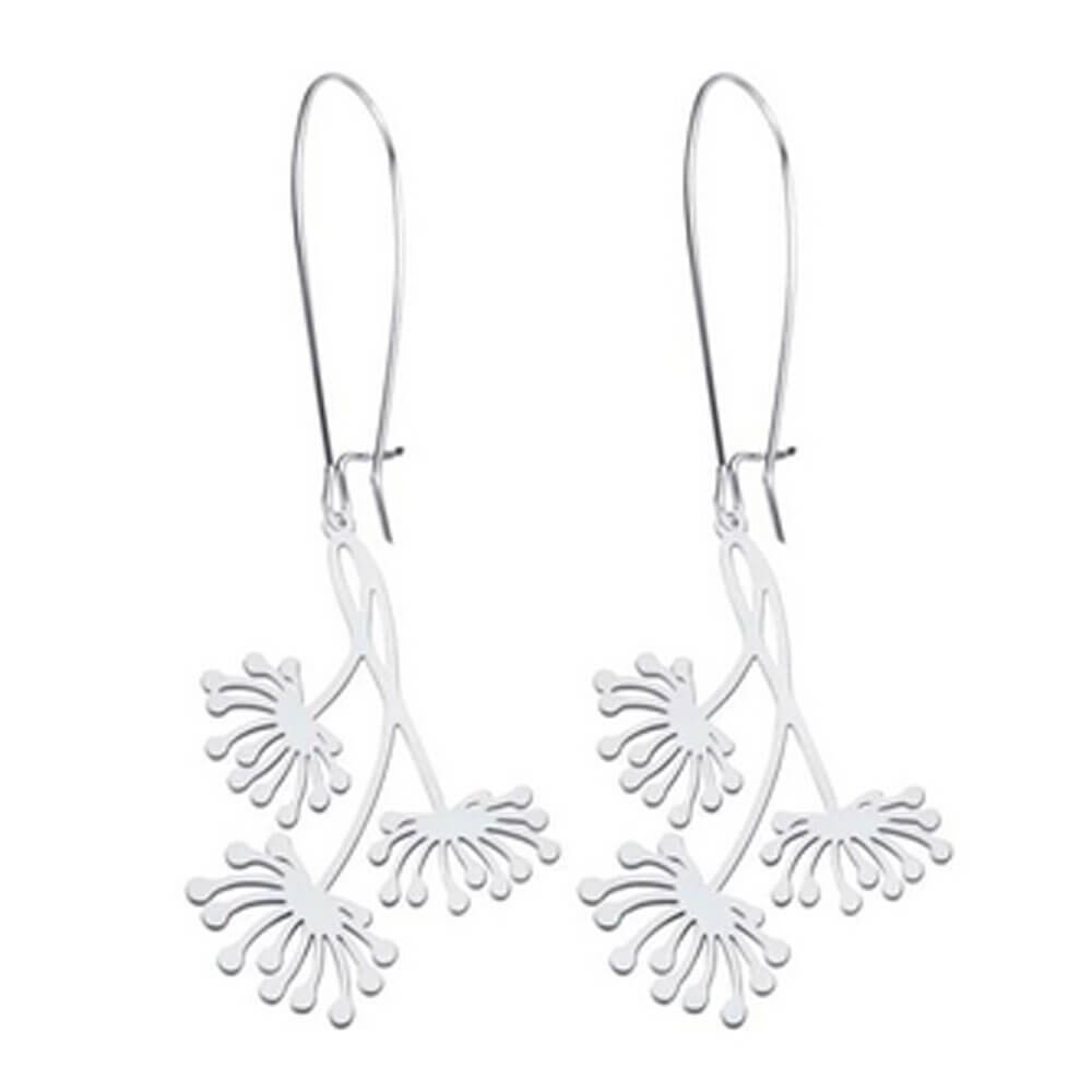 Dandelion wishing drop earrings for women | Floral jewellery at Lottie Of London