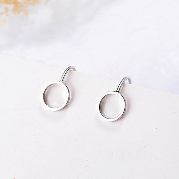 Circle Threader Earrings for Women | Drop Earrings | Minimalist Jewellery