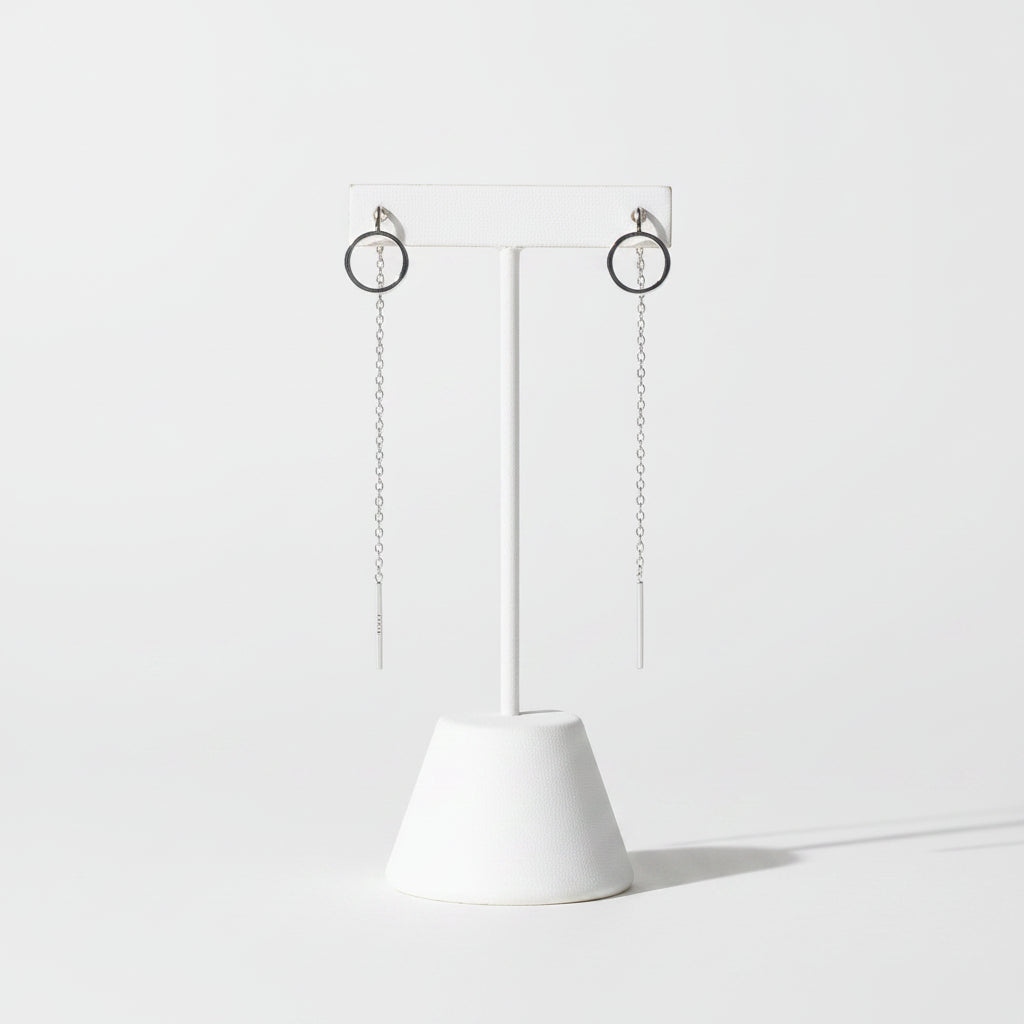 Circle Threader Earrings for Women | Drop Earrings | Minimalist Jewellery