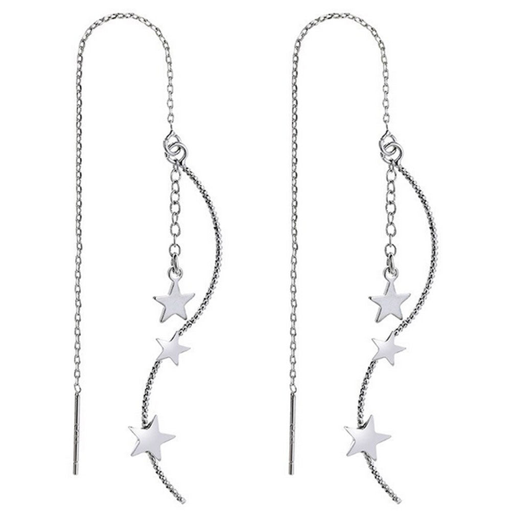 Twisted Star Threader Earrings for Women