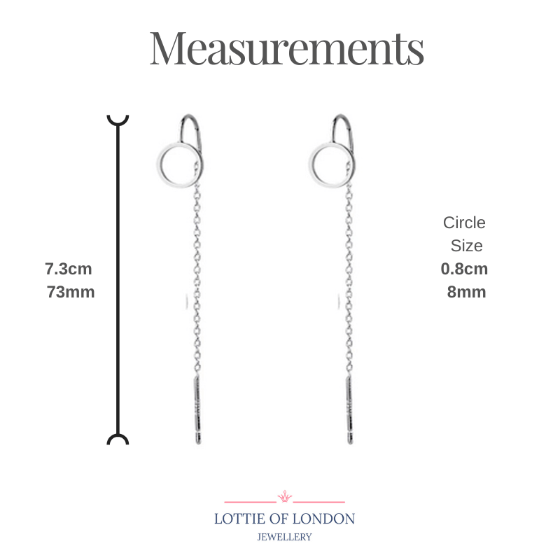 Circle Threader Earrings for Women | Drop Earrings | Minimalist Jewellery