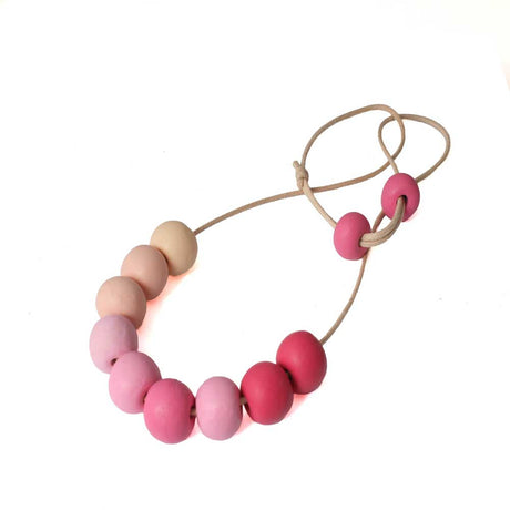 Pink Long Bead Necklace for Women - Lottie Of London Jewellery