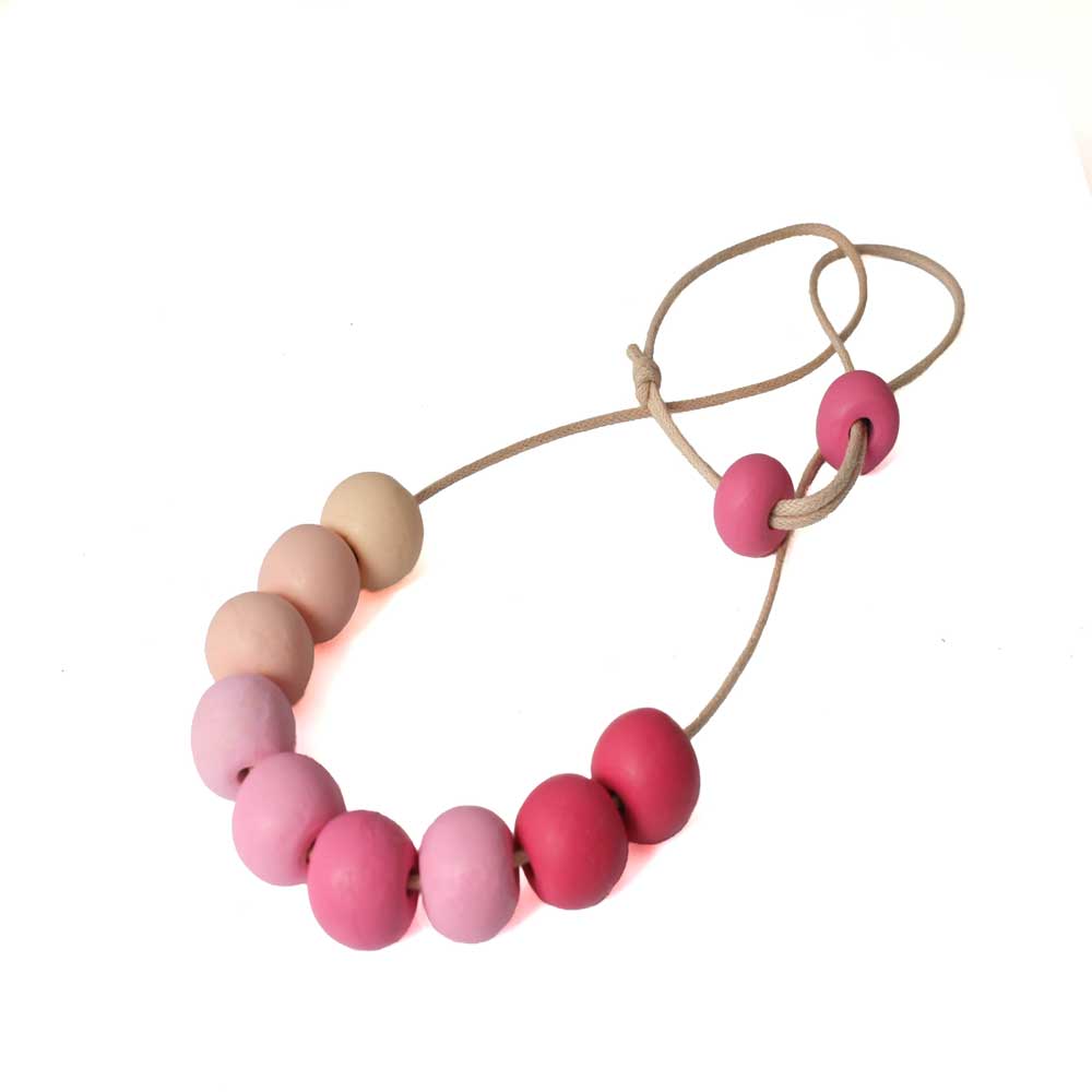 Pink Long Bead Necklace for Women - Lottie Of London Jewellery
