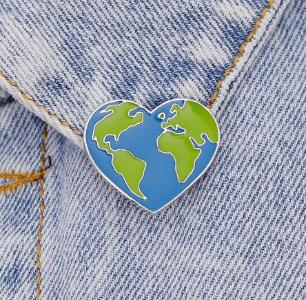 Earth Enamel Pin - Lottie Of London Jewellery
