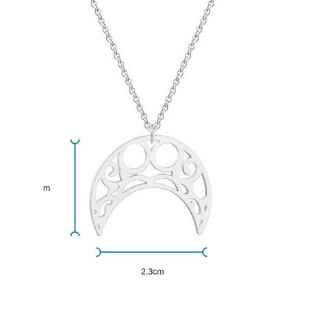 Crescent Moon Pendant Necklace - Lottie Of London Jewellery