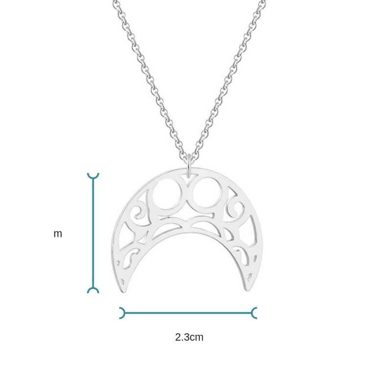 Crescent Moon Pendant Necklace - Lottie Of London Jewellery