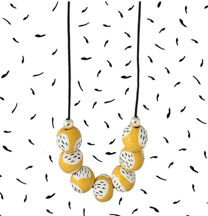 Yellow Bead Necklace - Lottie Of London Jewellery
