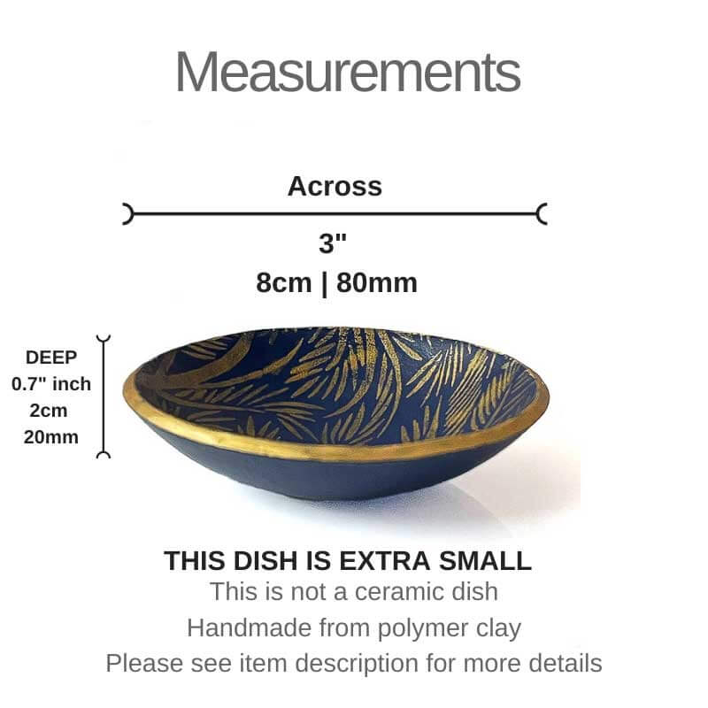 Navy blue ring dish or jewellery bowl | Small