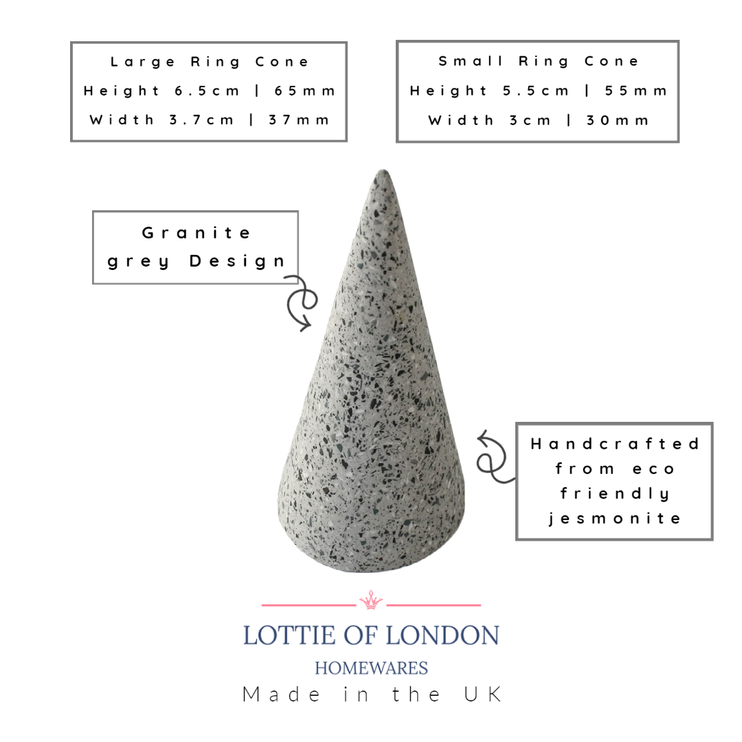 Granite Grey Ring Cone | Ring holder for jewellery