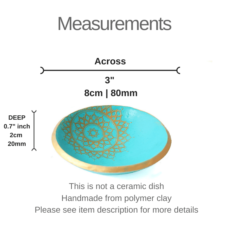 Small Ring Dish or Trinket Holder | Mandala Design