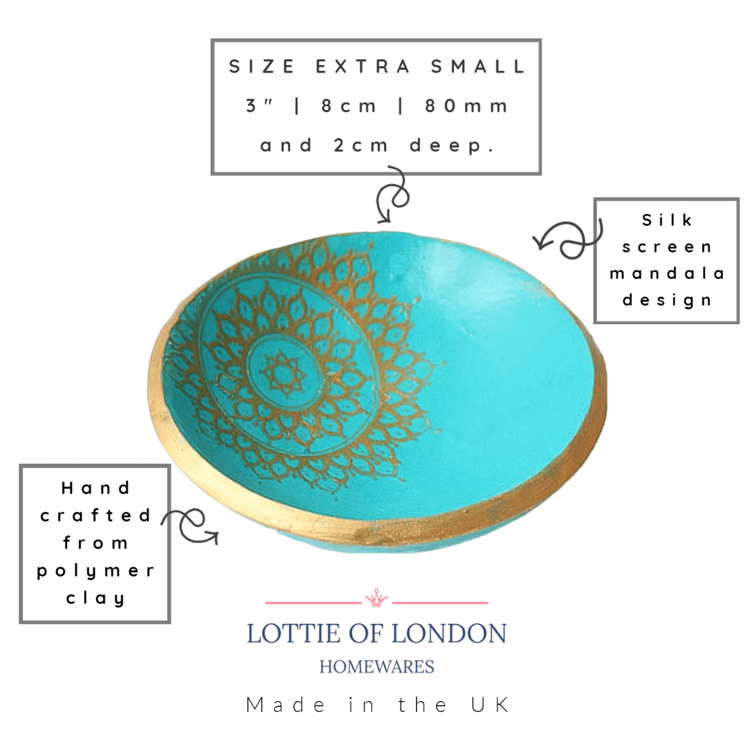 Small Ring Dish or Trinket Holder | Mandala Design