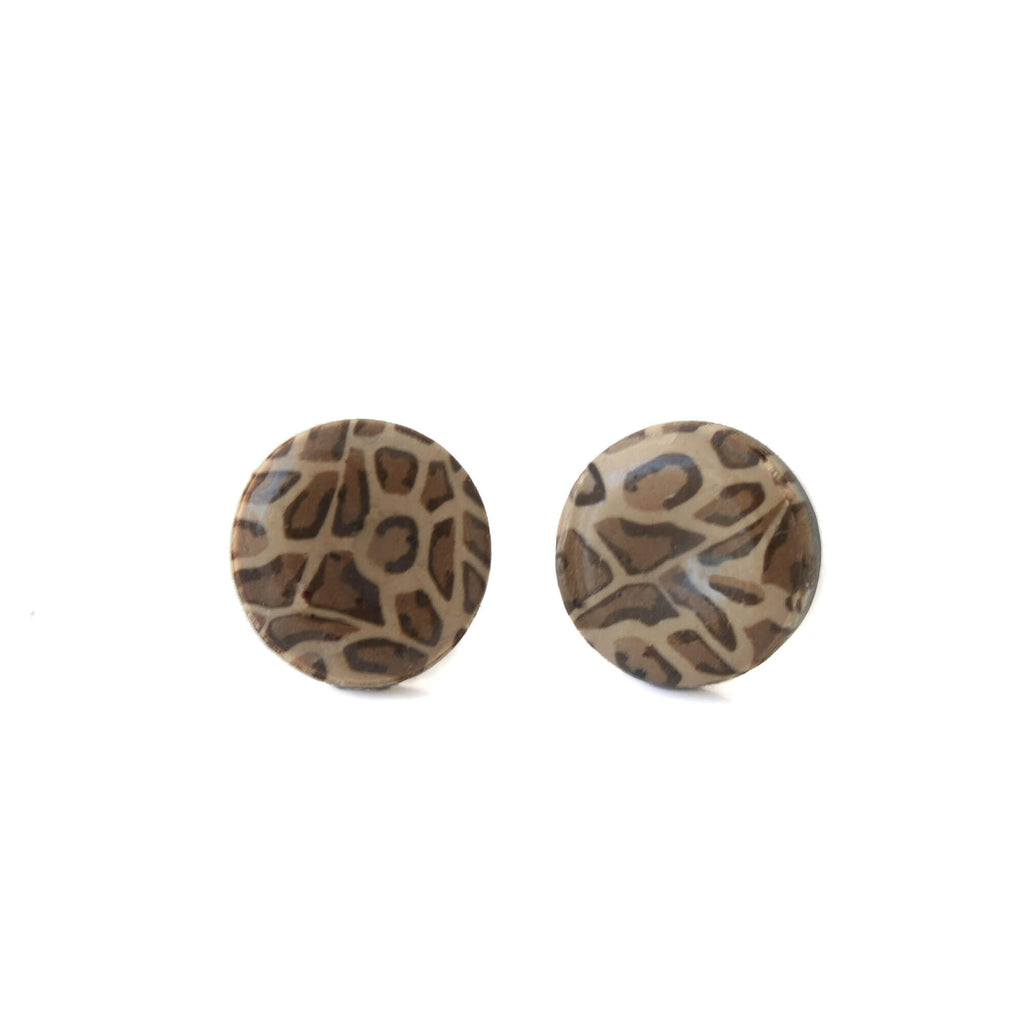 Animal print stud earrings for women | Minimalist Jewellery