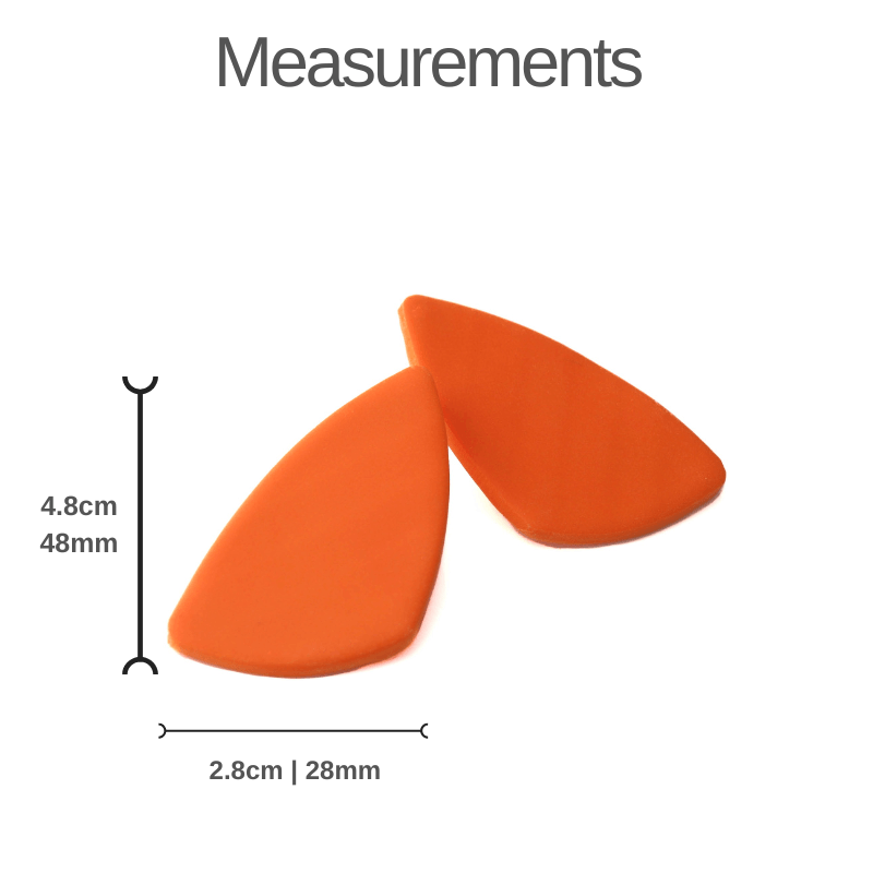 Large statement stud earrings for women in orange | Geometric Stud Jewellery