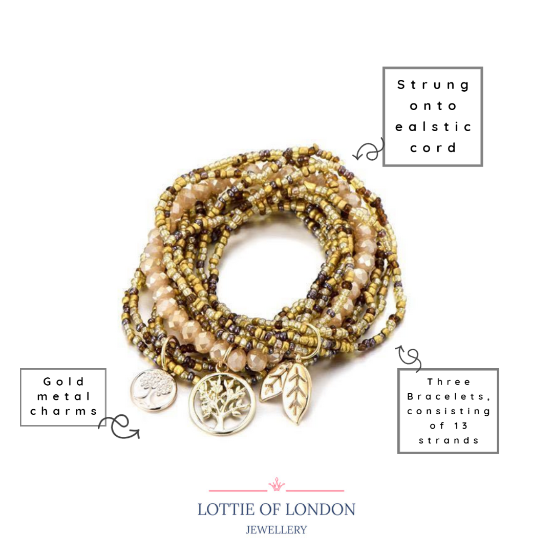 Boho stacking bracelet | Multi strand bohemian jewellery