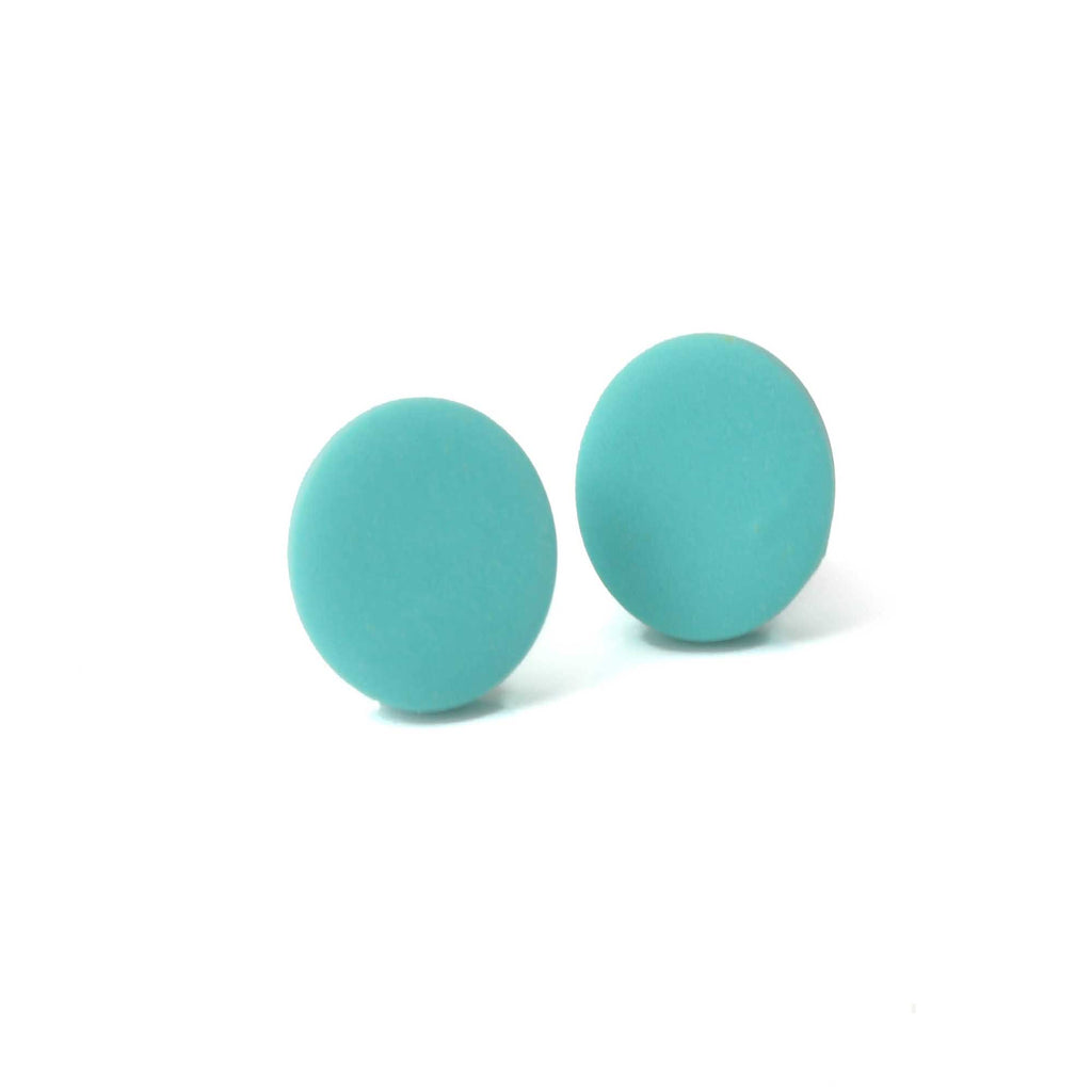 Turquoise blue stud earrings for women