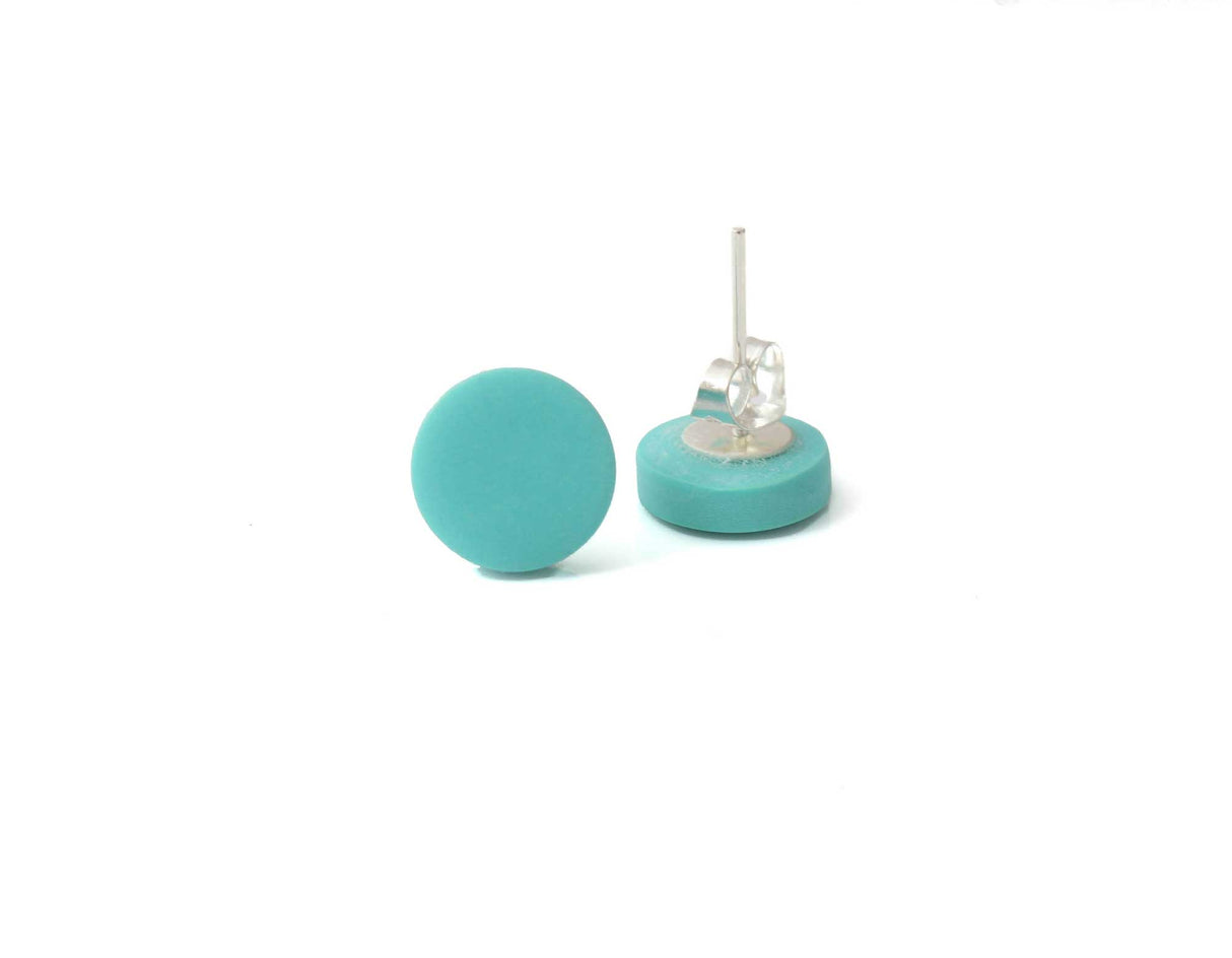 Turquoise blue stud earrings for women