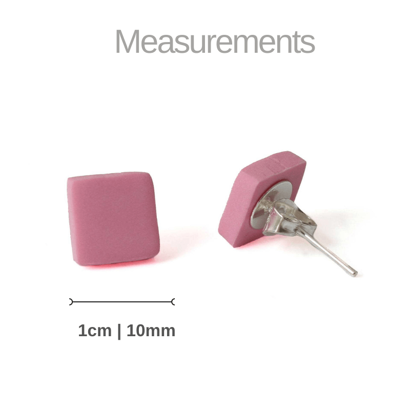 Pink Stud Earrings for Women | Clay Jewellery