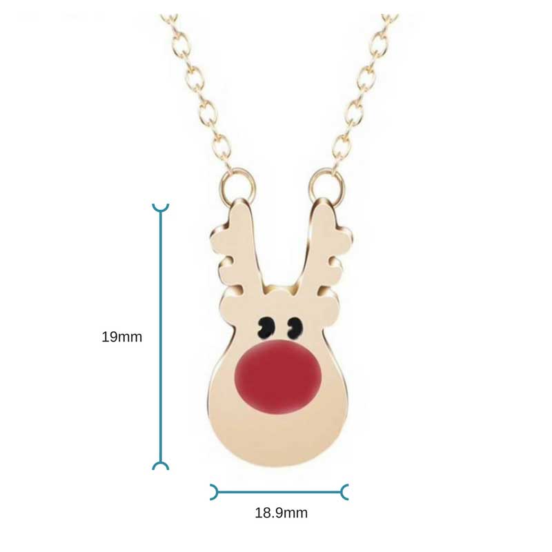Dainty Reindeer Charm Necklace - Lottie Of London Jewellery