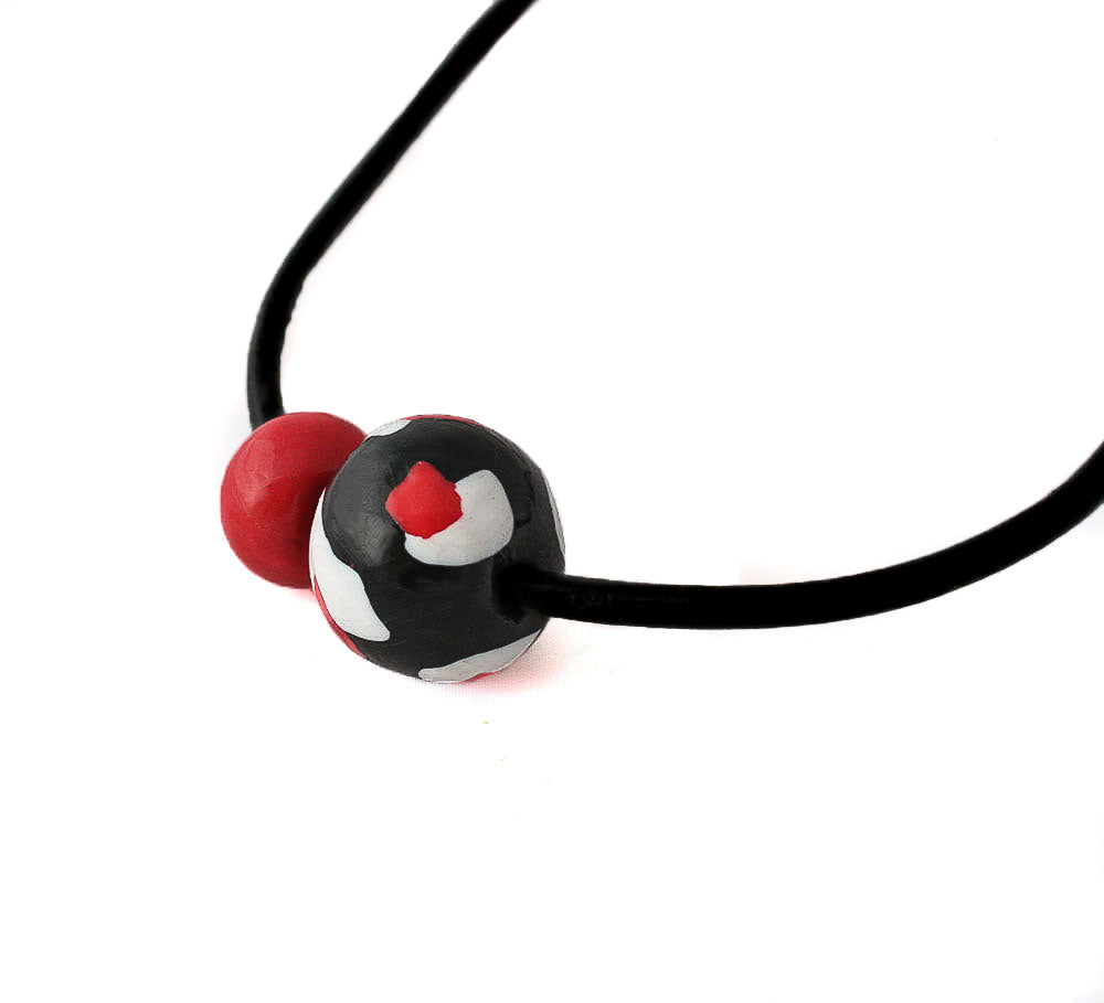 Black Chunky Bead Necklace - Lottie Of London Jewellery