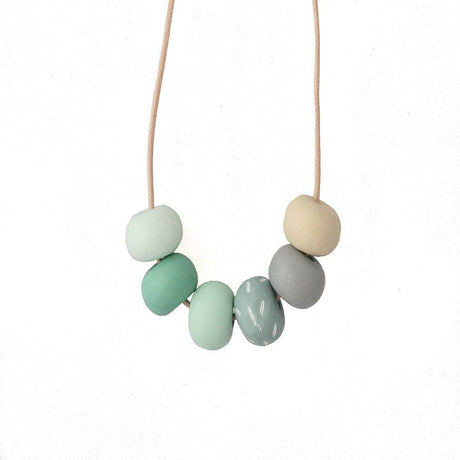 Long Bead Necklace in Green - Lottie Of London Jewellery