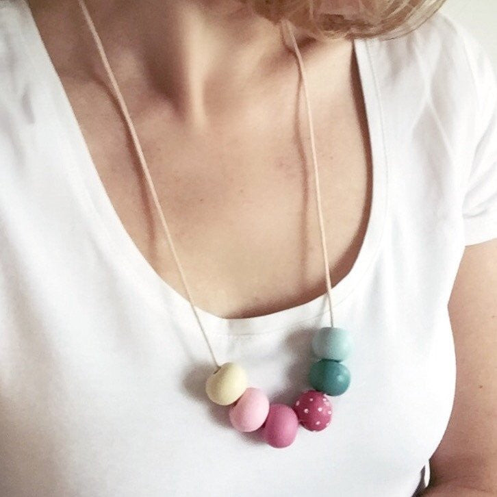 Long Bead Necklace for Women | Multicoloured - Lottie Of London Jewellery