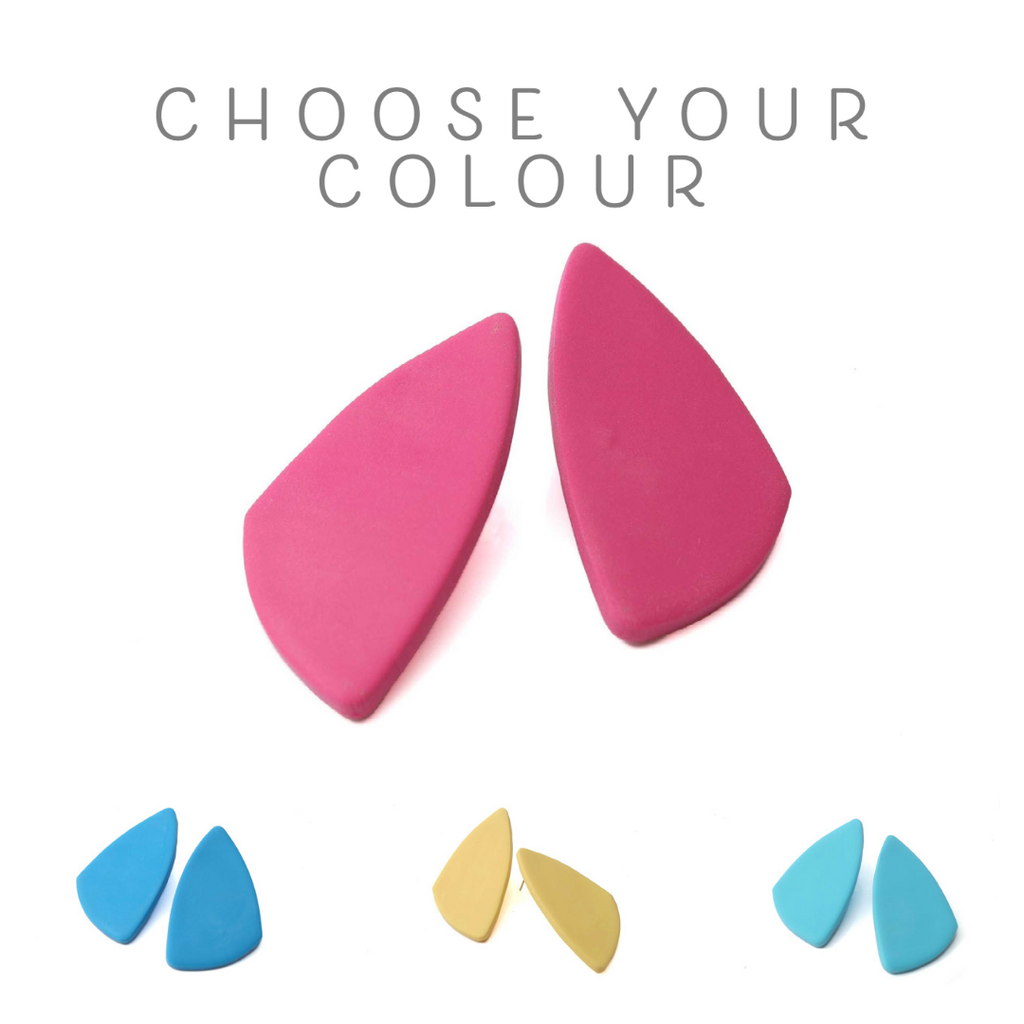 Large statement stud earrings | Choose your colour