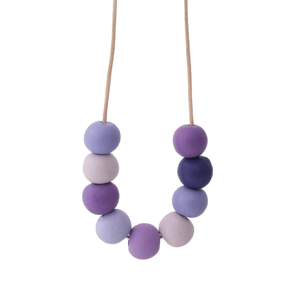 Purple Long Bead Necklace for Women