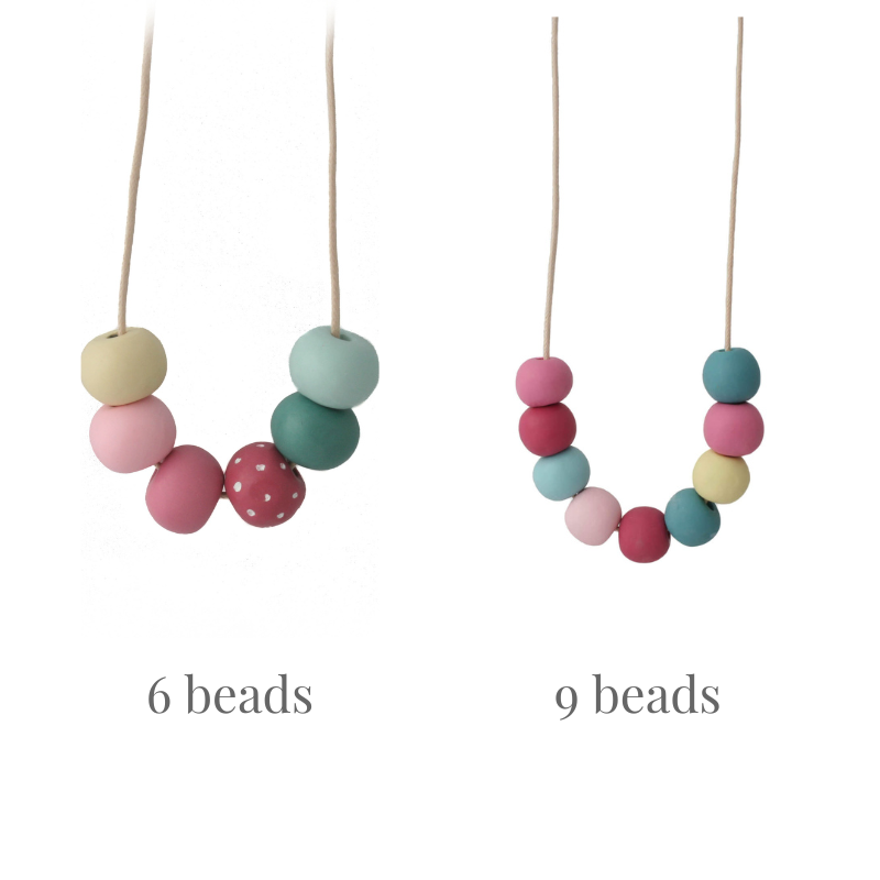 Colourful Bead Necklace for Women | Long Adjustable Clay Necklace