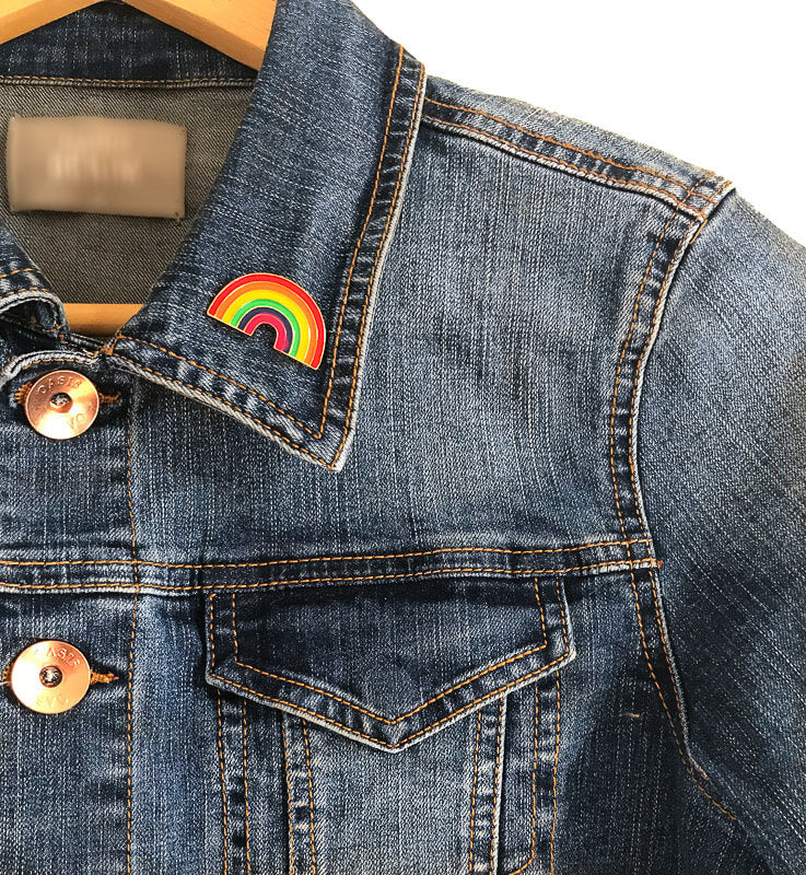 Rainbow Enamel Pin - Lottie Of London Jewellery
