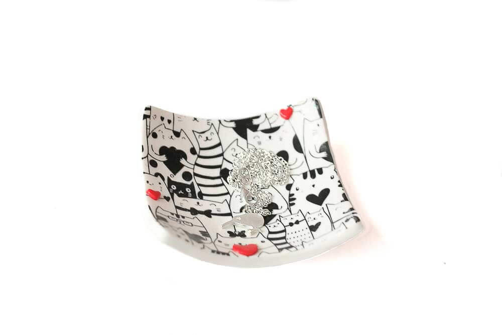 cat ring holder or trinket dish | extra small