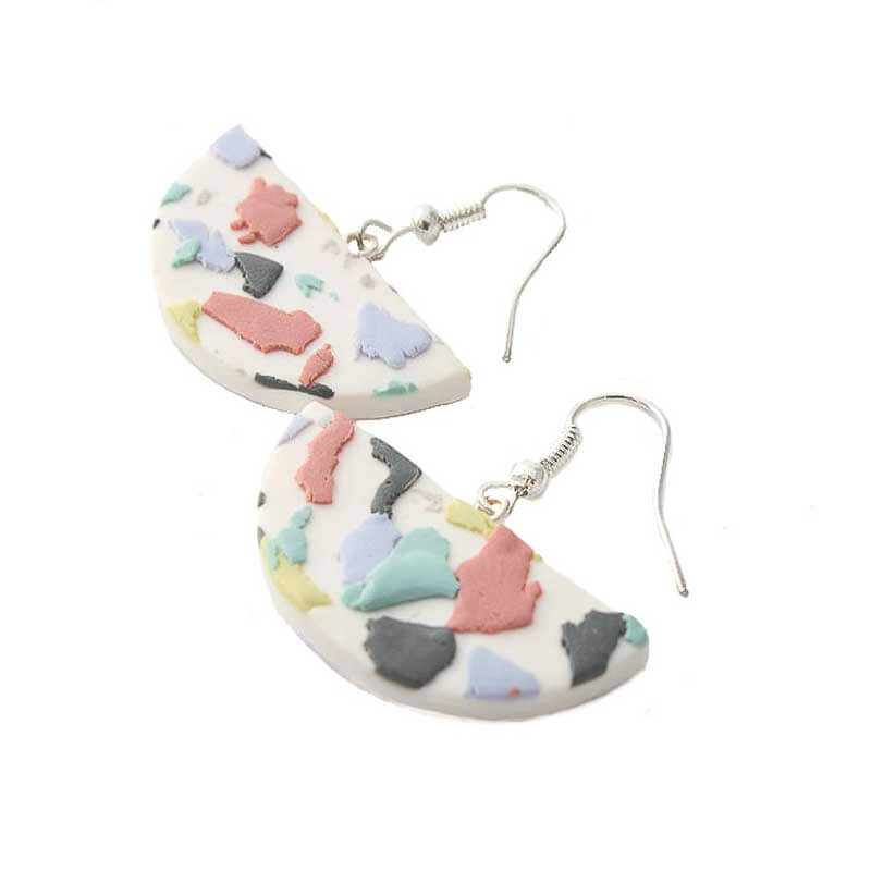 terrazzo drop earrings for women