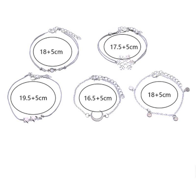 Snowflake Stacking Bracelets | Boho Jewellery - Lottie Of London Jewellery