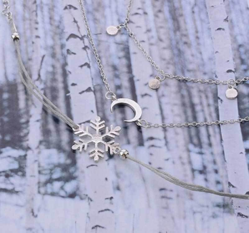 Snowflake Stacking Bracelets | Boho Jewellery - Lottie Of London Jewellery