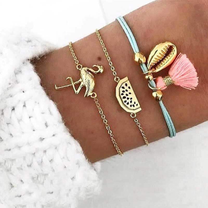 Tropical Summer Stacking Bracelets - Lottie Of London Jewellery