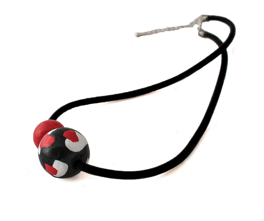 Black Chunky Bead Necklace - Lottie Of London Jewellery