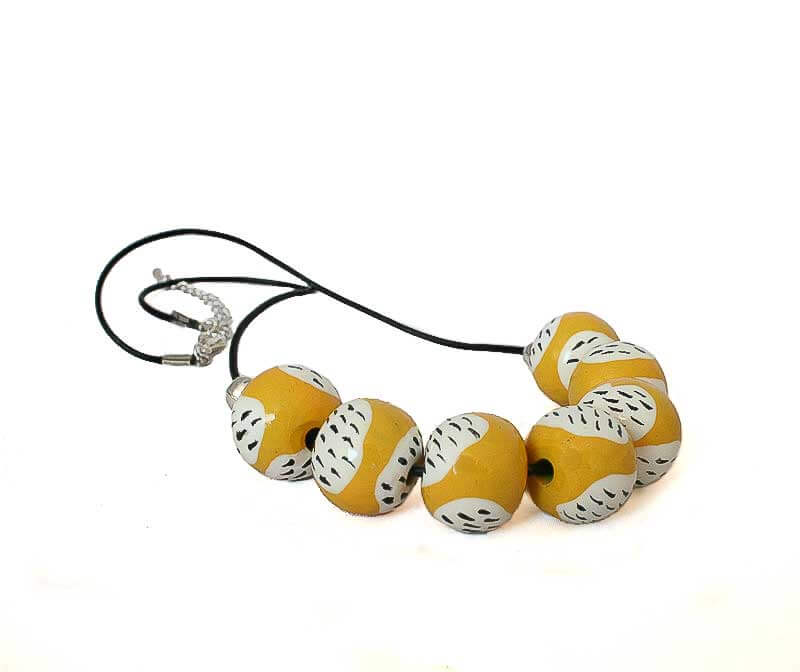 Yellow Bead Necklace - Lottie Of London Jewellery