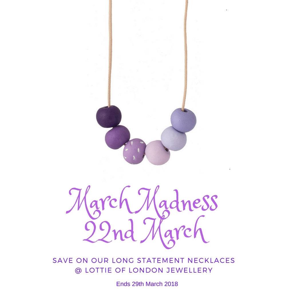 Save on Long Statement Necklaces at Lottie Of London | March Madness